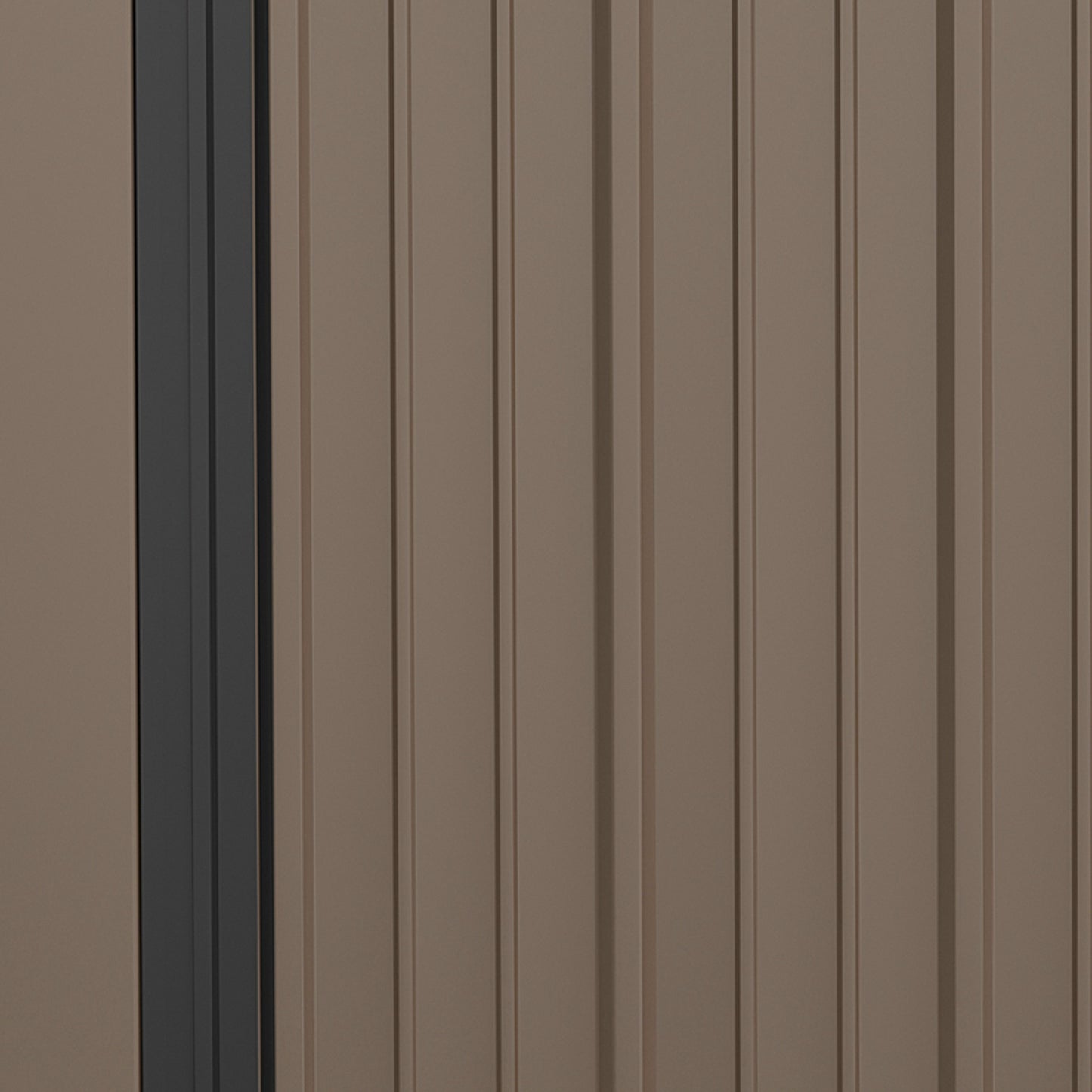 Outsunny 5 x 3 ft Metal Garden Storage Shed Patio Corrugated Steel Roofed Tool Shed with Single Lockable Door, Brown
