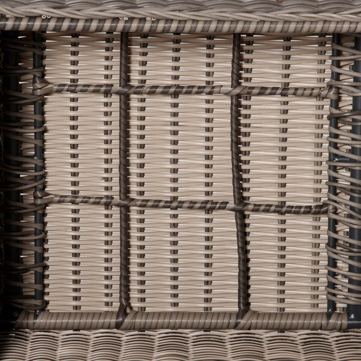 Outsunny Deluxe Garden Rattan Furniture Sofa Chair & Stool Table Set Patio Wicker Weave Furniture Set Aluminium Frame Fully-assembly - Brown