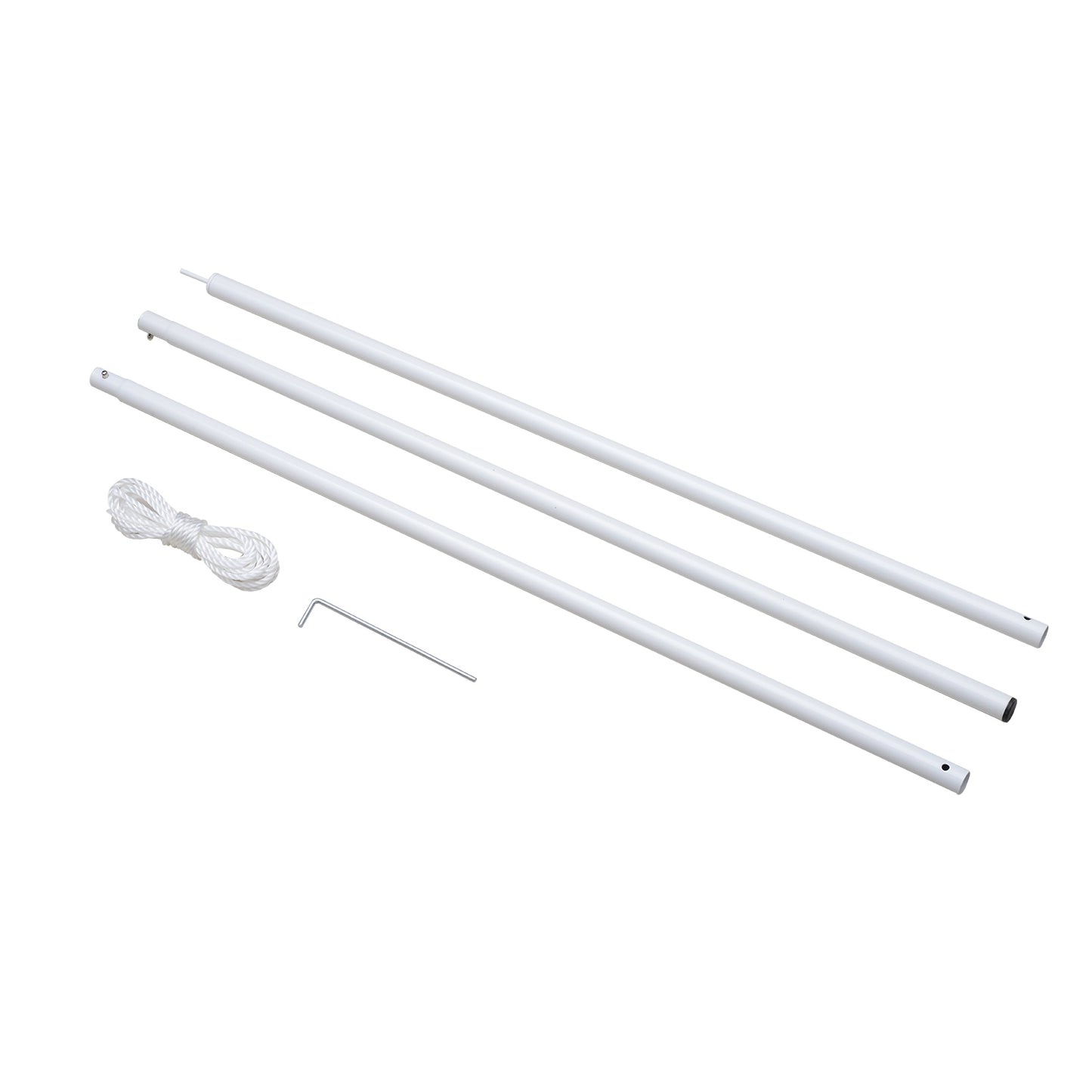 Outsunny Sail Shade Poles W/ Eye Bolt Kit