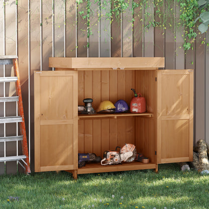 Outsunny Outdoor Garden Storage Shed, Cedarwood-Burlywood Colour