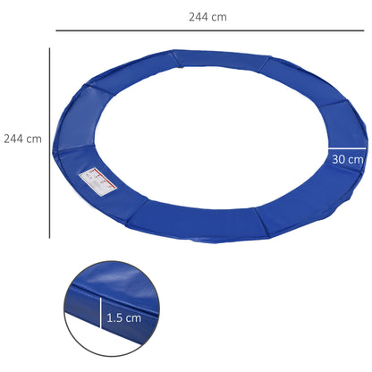 HOMCOM - 244cm Trampoline Pad Pads Replacement Safety Surround Pads Padding - 8ft Blue