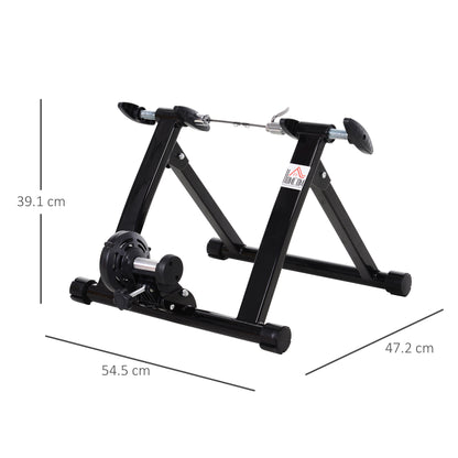 HOMCOM Foldable Indoor Bike Turbo Trainer-Black