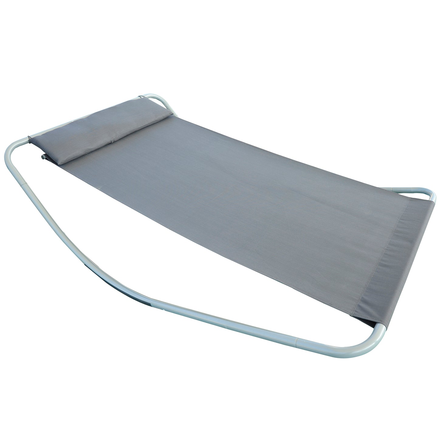 Outsunny Outdoor Double Rocking Bed Hammock-Grey