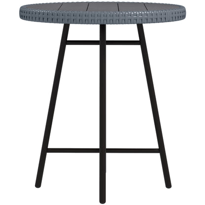 Outsunny PE Rattan Side Table Grey