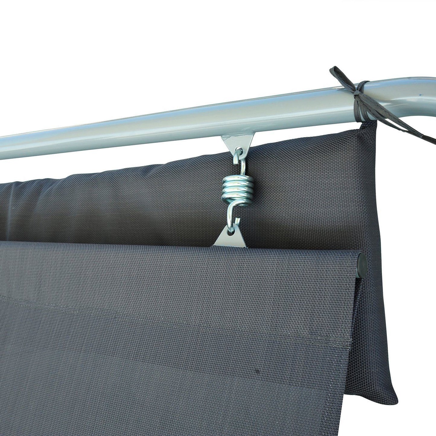 Outsunny Outdoor Double Rocking Bed Hammock-Grey