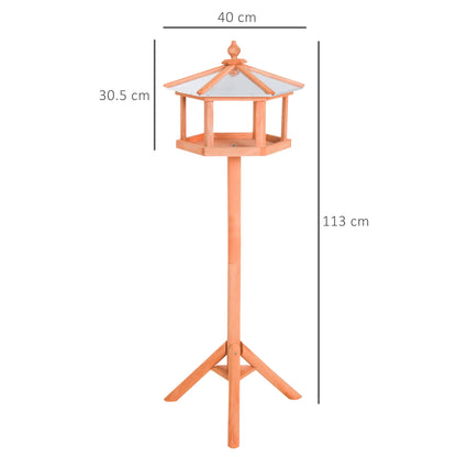 PawHut Deluxe Bird Stand Feeder Table Feeding Station Wooden Garden Wood Coop Parrot Stand 113cm High New