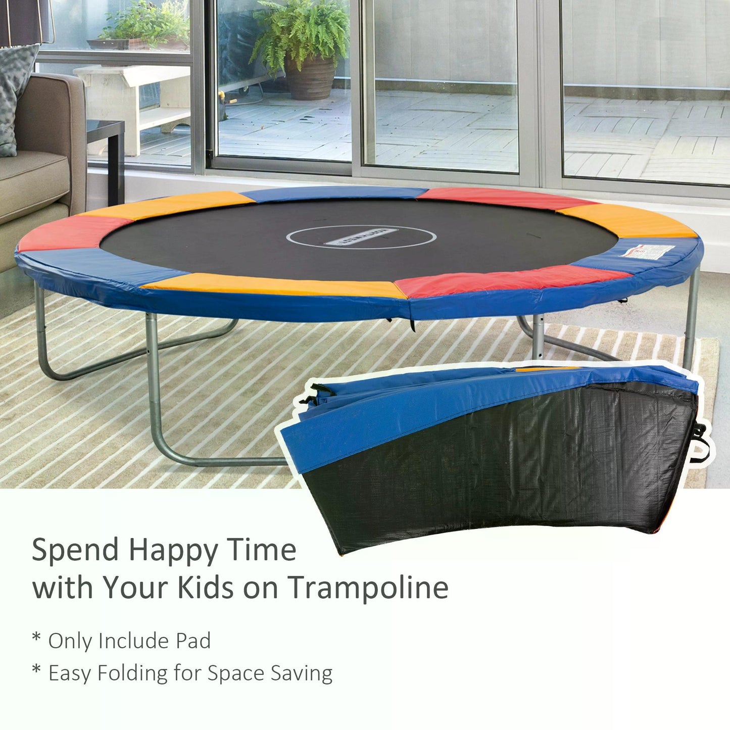 HOMCOM 10ft Trampoline Safety Pad-Multicolour